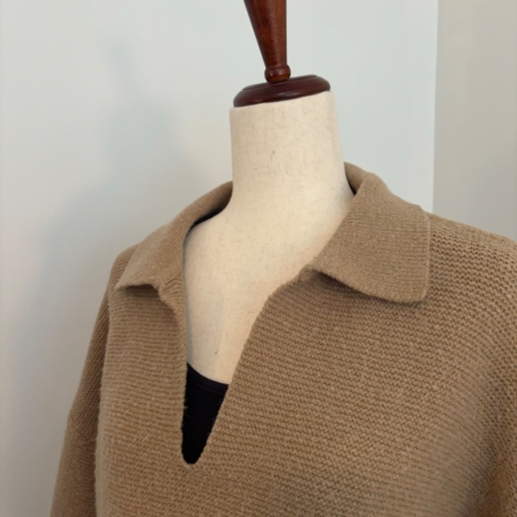 Oak + Fort Camel High Neck Cropped Sweater - Picture 5 of 7